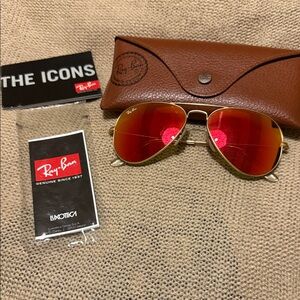 Ray-Ban Red Aviator Sunglasses